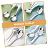 2Pcs Stainless Steel Kids Spoons Short Handle Metal Utensils for Cooking Soup and Porridge Dishwasher Safe Portable Silverware for Children view 4