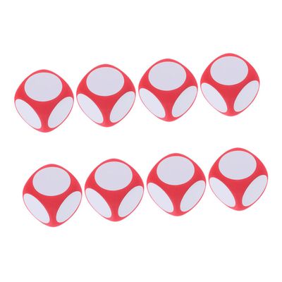 BESPORTBLE 8pcs Dry Erase Blocks: 6 Cm DIY Blank Dry Erase Foam Dice Cubes Erasable Writable Game Dice for Math Teaching Prop Educational Toy Red