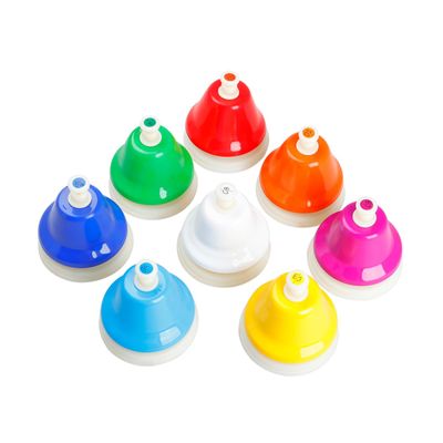 1Set Eight Tone Bell Percussion Musical Instrument for Colorful Educational for Early Music Learning Lightweight and Design for Preschool and Kindergarten Activities