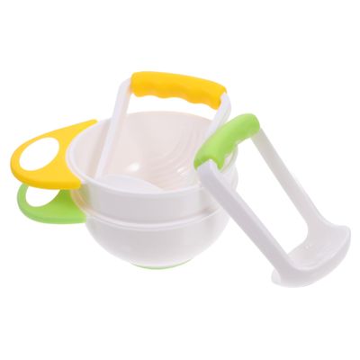 Toddmomy 2Sets Multifunctional Food Grinder Bowls for Fruits Vegetables Training Bowl with Non Slip Base Easy to Clean for Everyday Use Go