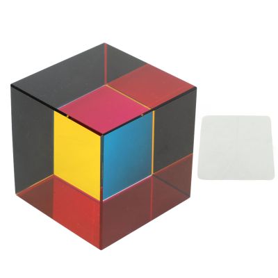 Color Cube Optical Prism, 6 Side Mixing Color Cube Toy, High Clarity Optical Glass Material, Excellent for Home Decor and Photography Accessories, Creates Beautiful Light Refracti (50mm)