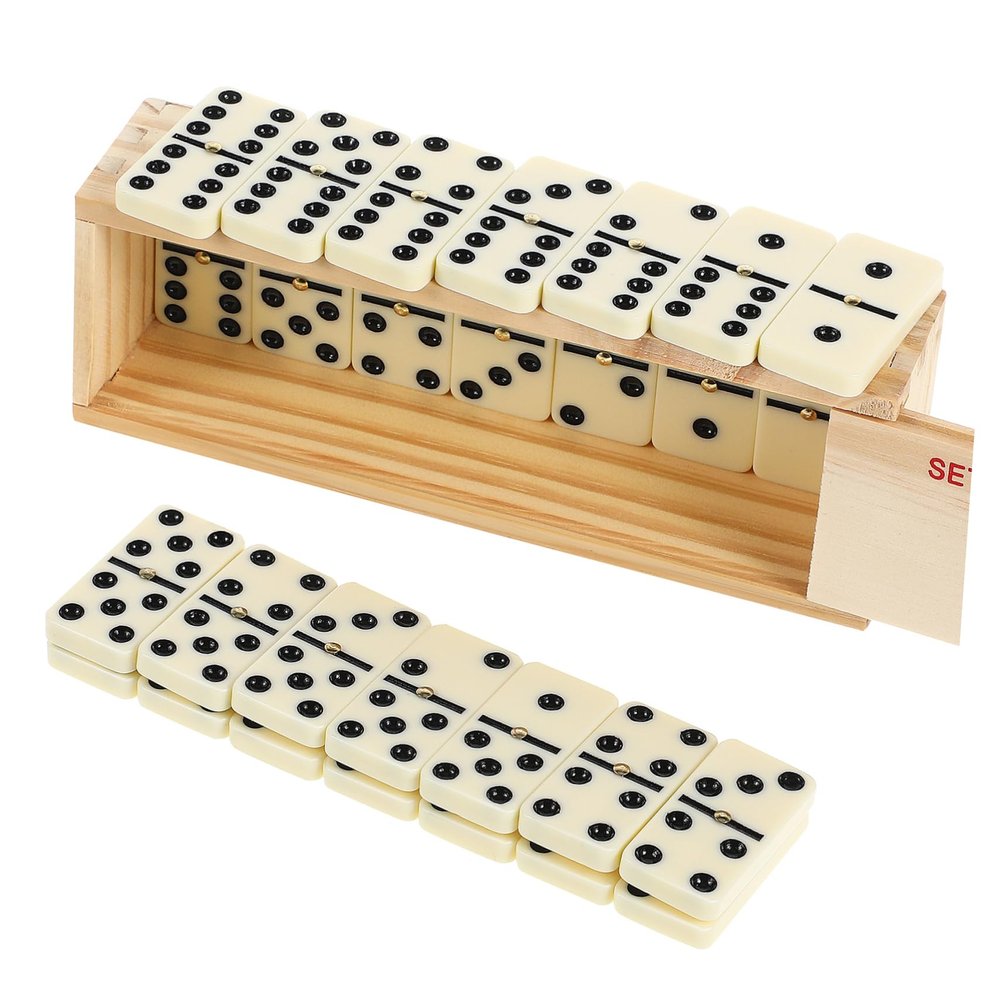 1 Set Dominoes Game Adults Portable with Storage Case for Parties and Social Events Enhances Teamwork and Skill Development