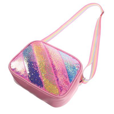 VANZACK Cute Glitter Sequin Crossbody Purse for Rainbow Princess Handbag for Mermaid Parties and Everyday Travel Lightweight and Versatile Shoulder Bag