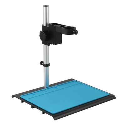 1pc Aluminum Alloy Adjustable Focusing Bracket Focusing Holder Table Stand 42mm 50mm for Digital HDMI USB Video Microscope Camera(Brown)