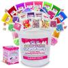 4 LB Huge Glassy Clear Bulk Slime Bucket Toy for Kids Jumbo 64 FL OZ Premade Crystal Slime Pack with 39 Add-Ins Sensory Toy Bulk Slime Kit for Girls Boys Teens Birthday Party Present view 1