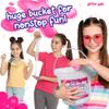 4 LB Huge Glassy Clear Bulk Slime Bucket Toy for Kids Jumbo 64 FL OZ Premade Crystal Slime Pack with 39 Add-Ins Sensory Toy Bulk Slime Kit for Girls Boys Teens Birthday Party Present view 3