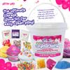 4 LB Huge Glassy Clear Bulk Slime Bucket Toy for Kids Jumbo 64 FL OZ Premade Crystal Slime Pack with 39 Add-Ins Sensory Toy Bulk Slime Kit for Girls Boys Teens Birthday Party Present view 4