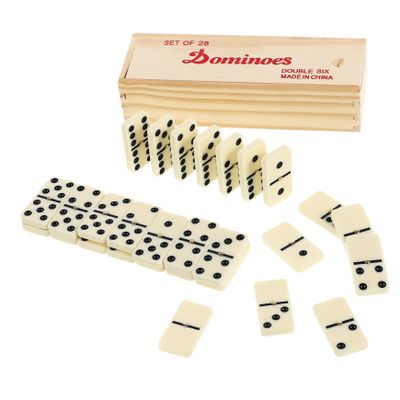 1 Set Traditional Dominoes Game Custom Domino Set with Box for Family Entertainment and Travel Enhances Cognitive Skills Creative Puzzle Building and Interactive Gameplay