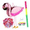 Alasum 1Set Flamingo Pinata with Pinata Stick Blindfold for Birthday Celebrations Fun Games and Surprise Fillings view 1