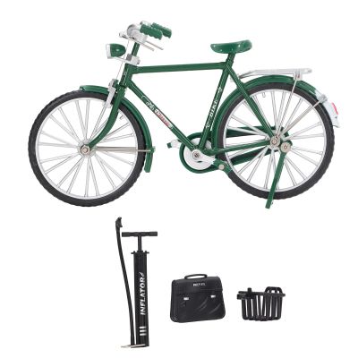 aqxreight 1 10 Alloy Model Vintage Miniature Simulation Collection Standing Bike Model with Inflator Briefcase Green 1 10 Alloy ModelAlloy ModelAlloy ToySimulation (Green)