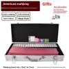 American Mahjong Set 166 Premium with Aluminum Case Complete Mahjong Tiles, Racks & Accessories for Family Game Nights Party (Plastic Ruler) view 2