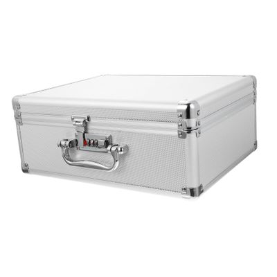 Gadpiparty Aluminum Alloy Portable Carrying Case with Password Lock Silver Hand Case for Travel and Business Lightweight Storage Container with Handle
