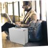 Gadpiparty Aluminum Alloy Portable Carrying Case with Password Lock Silver Hand Case for Travel and Business Lightweight Storage Container with Handle view 2