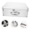 Gadpiparty Aluminum Alloy Portable Carrying Case with Password Lock Silver Hand Case for Travel and Business Lightweight Storage Container with Handle view 3