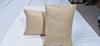 100% Egyptian Cotton Toddler Travel Pillowcase, 500 Thread Count Pack of 2, Zippered Pillows case Super Soft and Breathable Pillow Protector 14x20 Inches, Beige Striped view 3