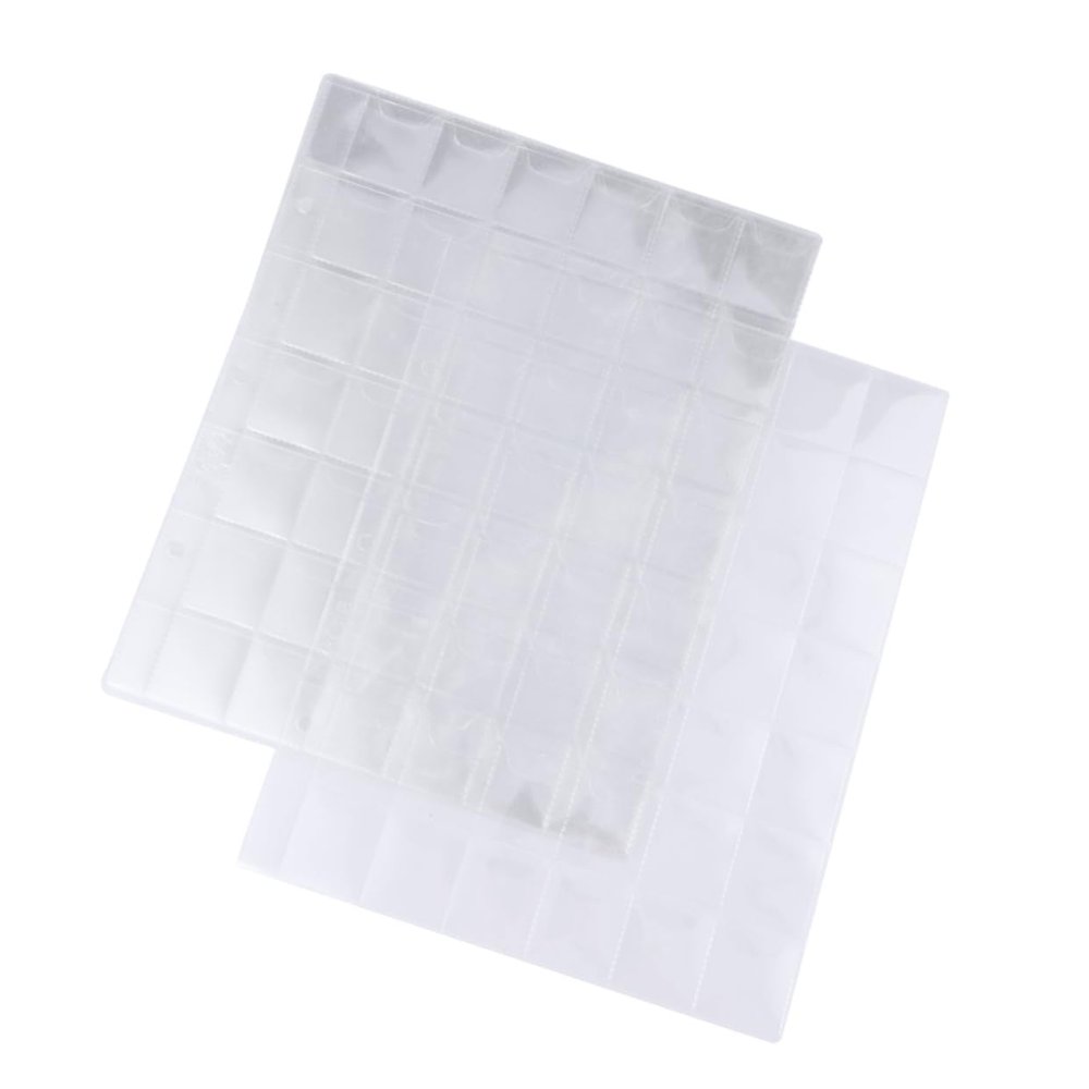 Angoily 10Pcs Coin Collection Pages Holders for Currency Stamps for Coin Albums Collectors for Coin Enthusiasts