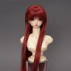 SssHam BJD Doll Hair Wigs, Soft Wig Hair Long Straight Doll Wig BJD Doll Wig for 1/3 1/4 1/6 BJD Doll(Red,1/6) view 1