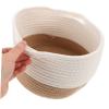 ABOOFAN Collapsible Cotton Rope Storage Basket for Desktop Organizing Woven Snack and Toy Organizer 1-Piece Aesthetic Home and Office Decor view 4