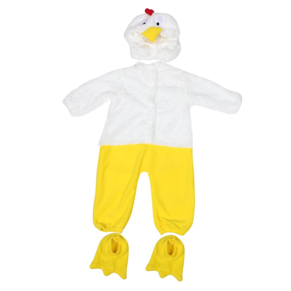 DEARMAMY 1 Set Plush Chicken Jumpsuit Newborns Cute Cartoon Outfit with Hat Shoes Soft Cozy Fabric for Photoshoots and Outdoor Activities Charming Chick Design for Boys