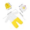 DEARMAMY 1 Set Plush Chicken Jumpsuit Newborns Cute Cartoon Outfit with Hat Shoes Soft Cozy Fabric for Photoshoots and Outdoor Activities Charming Chick Design for Boys view 2