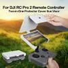 2-in-1 Screen Hood and Dust Cover for DJI RC Pro 2 Remote Controller, 18.4x14x2cm, with Adjustable Lanyard (Grey With Lanyard) view 3