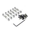 Metal Linkage Traction Rod Servo Steering Tie Rod Front Rear Compatible with RC Car Upgrade Spare Parts 184011 Fits 1 18 Scale Models A949 A959 A969 A979 K929(Silver) view 1