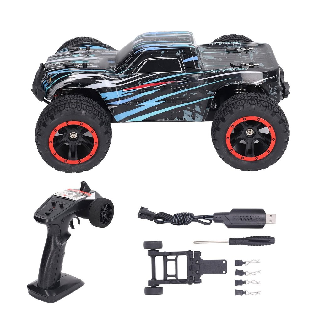 Aoaoy RC Off Road Truck, 2.4GHz 7.4V 1500mAh Brushed 1/14 Car with Anti Collision System, Head Up Wheel, Start for 14+ (Blue)