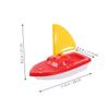 Kisangel 2Pcs Plastic Sailboat and Speedboat Set Engaging Bath for Ages Beach and Pool Fun and Lightweight Design for Easy Storage view 2