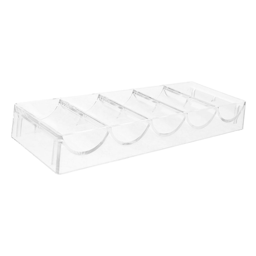ERINGOGO Chip Box Portable Poker Chip Holder Tray for Poker Chip Storage Organizer Poker Chip Locking Carrier Hands Holders Thick Poker Chips Party Boxes The Portable Chip Case Acrylic
