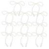 10pcs Fake Pearl Bow Cake Decoration White Imitation Pearl Bow Cupcake Toppers Party Bouquets Decor for Wedding Bridal Birthday Decoration view 1
