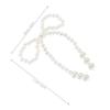 10pcs Fake Pearl Bow Cake Decoration White Imitation Pearl Bow Cupcake Toppers Party Bouquets Decor for Wedding Bridal Birthday Decoration view 2