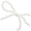10pcs Fake Pearl Bow Cake Decoration White Imitation Pearl Bow Cupcake Toppers Party Bouquets Decor for Wedding Bridal Birthday Decoration view 3