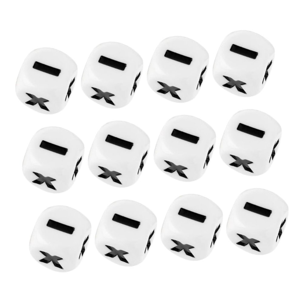 20pcs Math Learning Dice - Sign Dice Toys Kids School Classroom Teaching Supplies Math Manipulatives and Games
