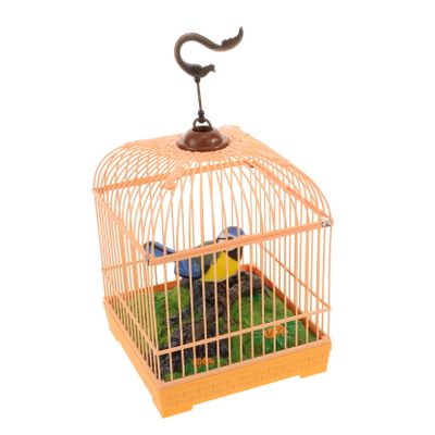Alasum Sound Activated Singing Bird in Cage Interactive Electric Bird with Realistic Chirping Sounds Motion Activated for Rooms and Home Decor Portable Fun for All Ages