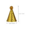 Abaodam 10pcs Glittery Birthday Party Hats Reusable Colorful Cone Caps for Showers and Weddings Festive Sparkly Headwear for Celebrations view 2
