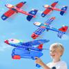 HitToys Airplane Launcher Toy for Kids, 3 Pack Spider Foam Gliders Air Planes with Led, 2 Flight Modes 3 4 5 6 7 Year Old Boys Girls Outdoor Flying Toys Outside Sport Games Birthday view 1