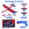 HitToys Airplane Launcher Toy for Kids, 3 Pack Spider Foam Gliders Air Planes with Led, 2 Flight Modes 3 4 5 6 7 Year Old Boys Girls Outdoor Flying Toys Outside Sport Games Birthday view 3