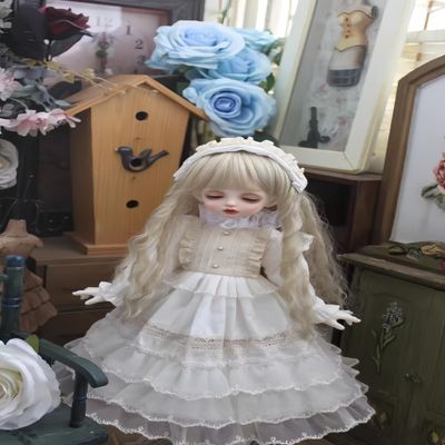 1/3 1/4 1/6 BJD Doll Clothes Handmade Fashionable and Cute Clothing Suitable for 11.8 in 18in 24 in BJD SD Doll (White, 1/6)