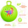 ZOOJOY Hopper Ball for Kids Aged 3-8, 18In Bouncy Balls with Handle, Green Dinosaur Hoppity Hop Ball with Pump, Indoor Outdoor Inflatable Jumping Hopping Toys for Boys Girls Girls view 4