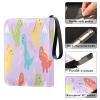 baseball card album with double sided removable sleeves for game, baseball cards collection Cartoon Dinosaur Pterodactyl Stegosaurus Purple view 4