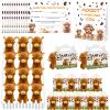 38 Pcs Adopt a Highland Cow Plush Party Favors Include 12 Highland Cows Stuffed Animal 12 Adoption Card 12 Cattle Theme Boxes 1 Adoption Sign 1 Fence for Birthday Party Favors Stress Relief Gifts view 1