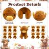 38 Pcs Adopt a Highland Cow Plush Party Favors Include 12 Highland Cows Stuffed Animal 12 Adoption Card 12 Cattle Theme Boxes 1 Adoption Sign 1 Fence for Birthday Party Favors Stress Relief Gifts view 3