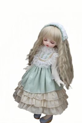 1/3 1/4 1/6 BJD Doll Clothes Handmade Fashionable and Cute Clothing Suitable for 11.8 in 18in 24 in BJD SD Doll (Light Green (B), 1/6)