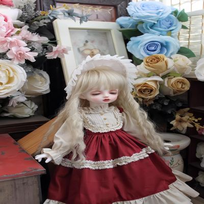 1/3 1/4 1/6 BJD Doll Clothes Handmade Fashionable and Cute Clothing Suitable for 11.8 in 18in 24 in BJD SD Doll (Burgundy, 1/4)