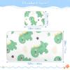 Cute Cartoon Green Dinosaur Cooling Baby Mattress Protector Pads 28" x 52" Washable Pads Washable Waterproof for Kids, Adult view 2