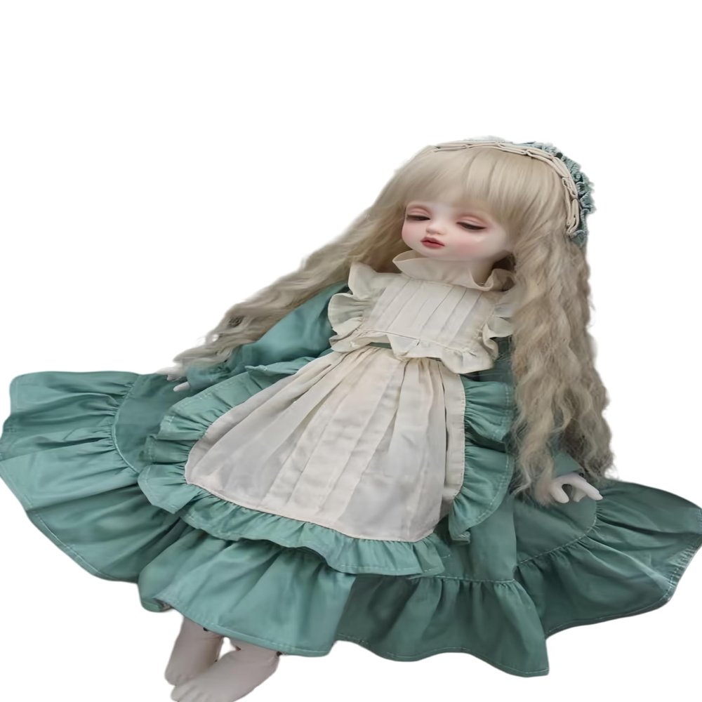 1/3 1/4 1/6 BJD Doll Clothes Handmade Fashionable and Cute Clothing Suitable for 11.8 in 18in 24 in BJD SD Doll (Green (B), 1/3)