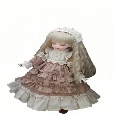 1/3 1/4 1/6 BJD Doll Clothes Handmade Fashionable and Cute Clothing Suitable for 11.8 in 18in 24 in BJD SD Doll (Brown, 1/6)