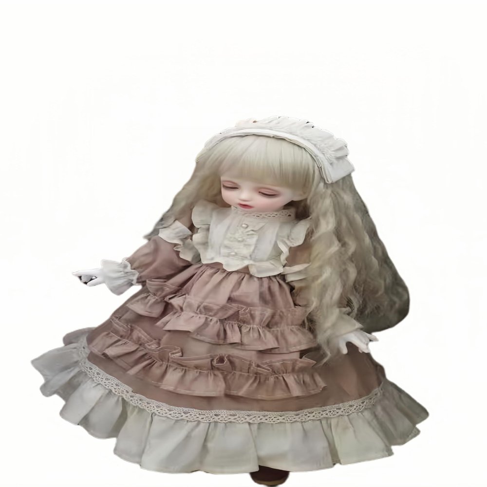 1/3 1/4 1/6 BJD Doll Clothes Handmade Fashionable and Cute Clothing Suitable for 11.8 in 18in 24 in BJD SD Doll (Brown, 1/6)