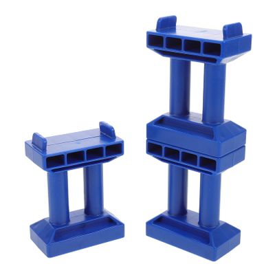 6pcs Wooden Train Track Bridge Supports Creative Riser Accessories for City Train Tracks Innovative Design Enhances Play Experience Improves Spatial Awareness Coordination