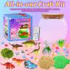 Hannstar Dinosaur Toys-Light Up Terrarium Kit for Kids, DIY Dinosaur Toys for 3 4 5 6 7 8 9 10 11 12 Year Old Boys, Night Light Dinosaur Arts and Crafts for Boys, Kids Christmas Birthday Gifts view 2